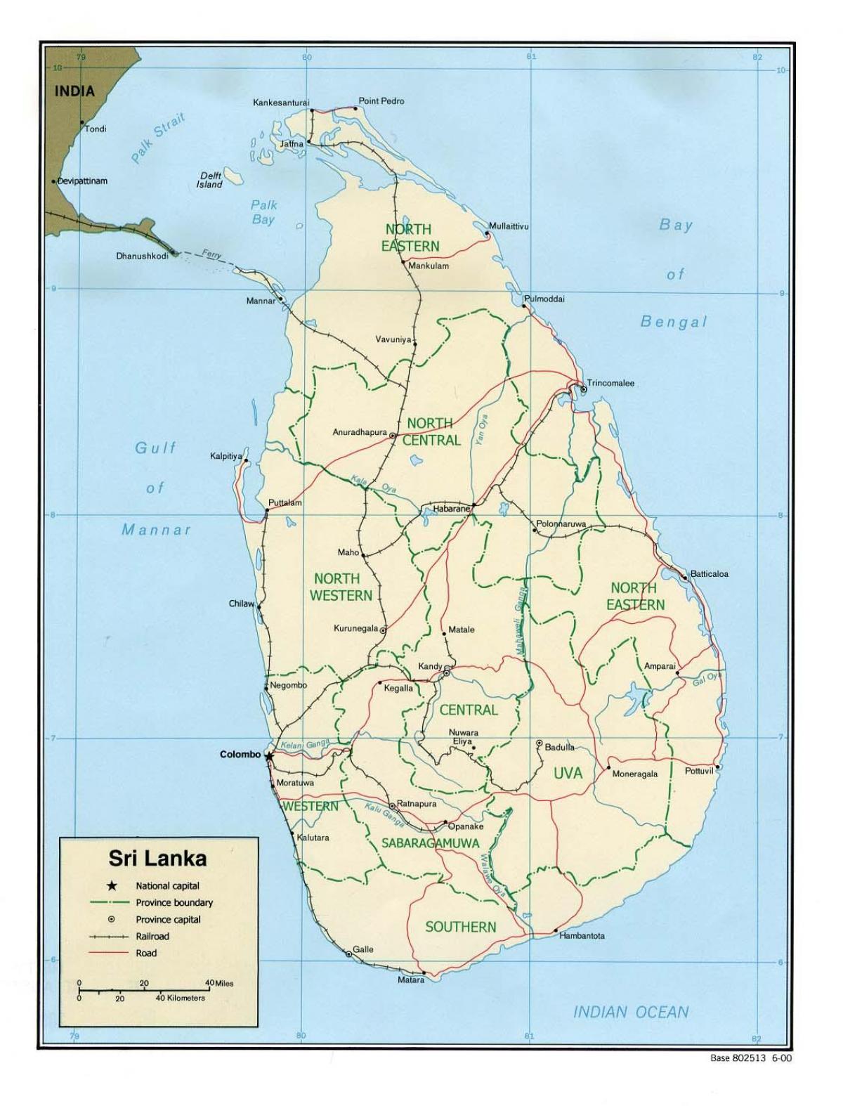 kartta maailman loppuun Sri Lanka