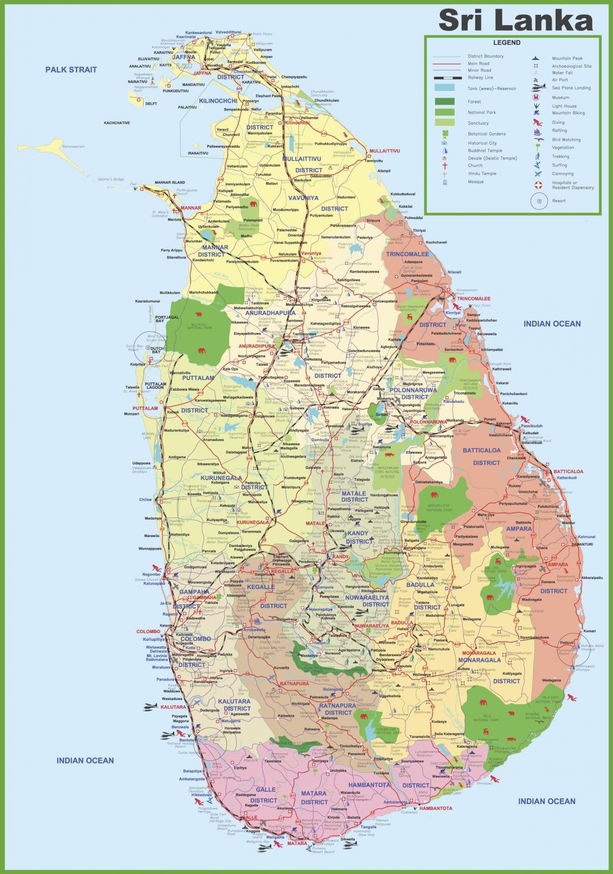 kartta Sri Lankan kylä