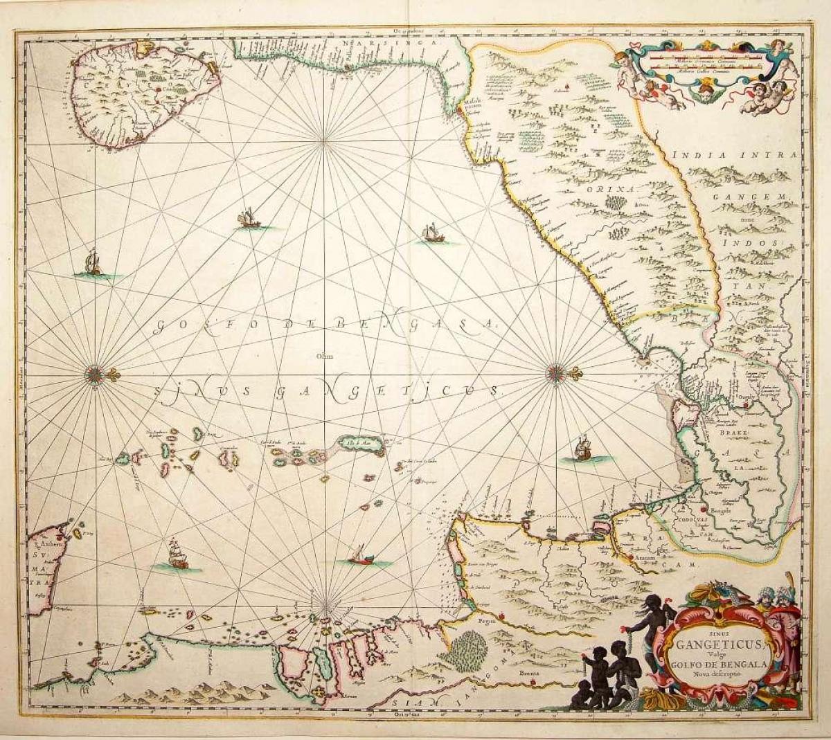 antiikin Sri Lankan kartta