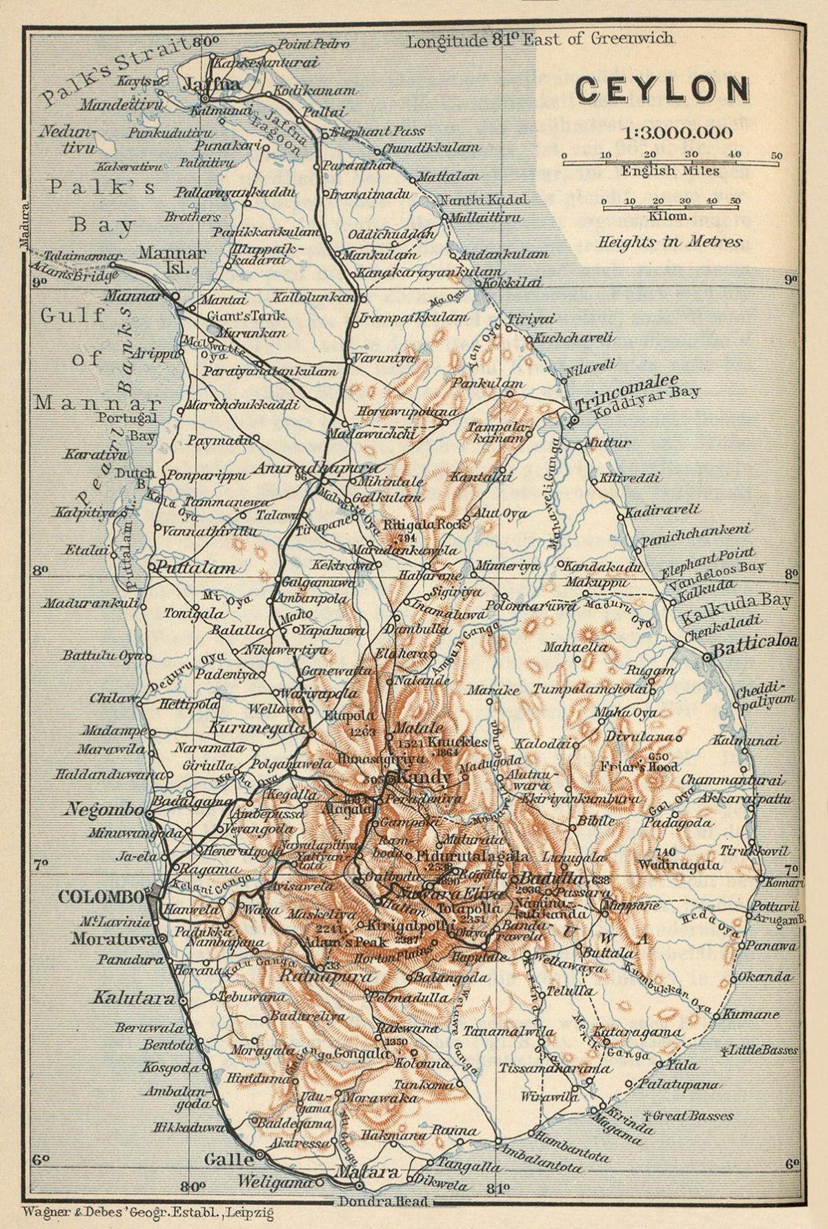 Ceylon kartta