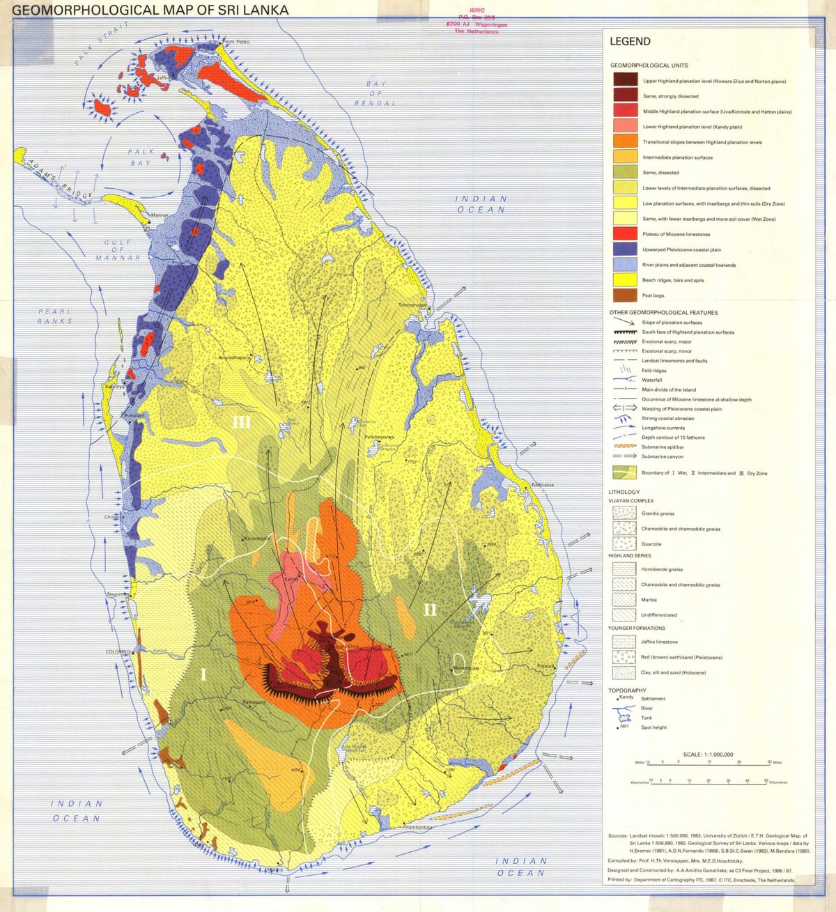 kartta maaperän kartta Sri Lanka