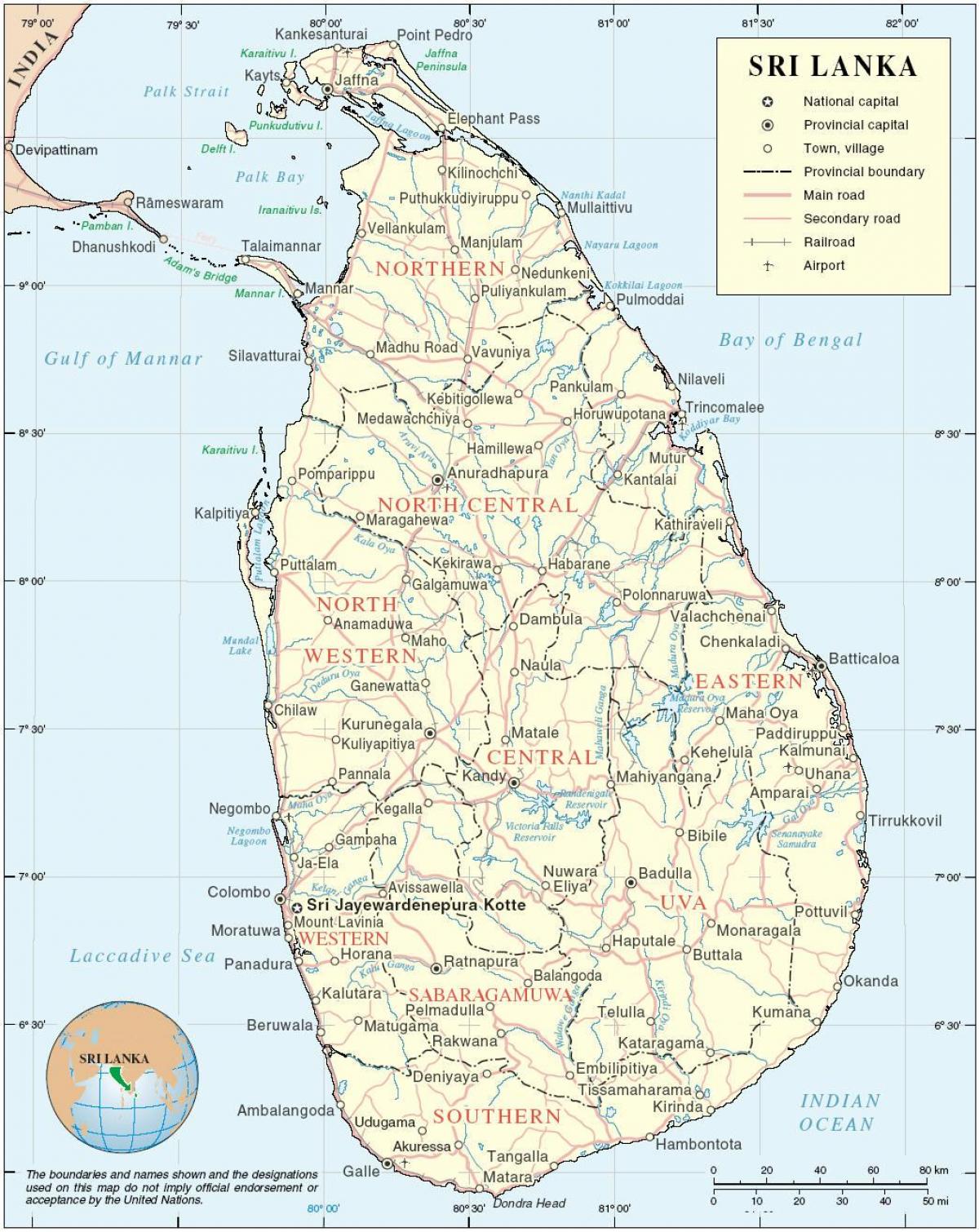 Sri Lankan kartta hd