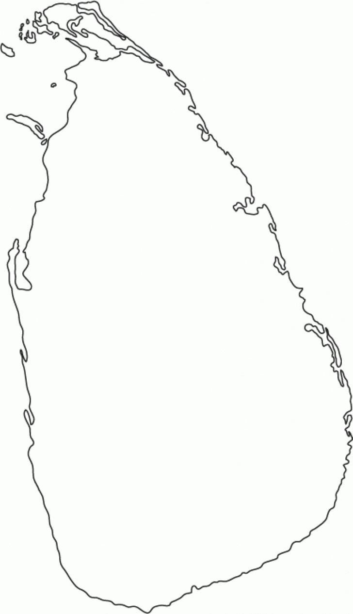 tyhjä poliittinen kartta Sri Lanka