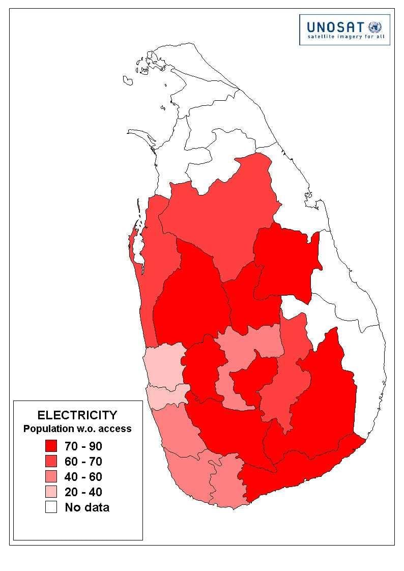 Sri Lankan väestöstä kartta
