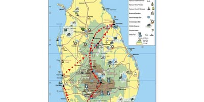 Kartta symbolit Sri Lankassa