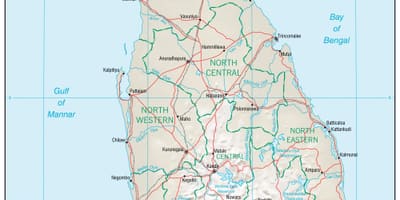 Kartta navigointi kartta Sri Lanka