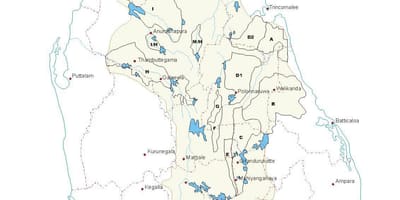 Kartta säiliöt Sri Lankassa
