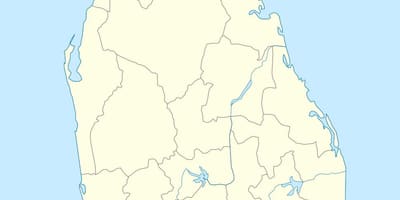 Kartta Sri Lankan divisioonien sihteeristö