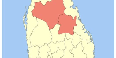 Keski maakunnassa Sri Lankan kartta