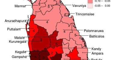 Kartta Sri Lankan malaria