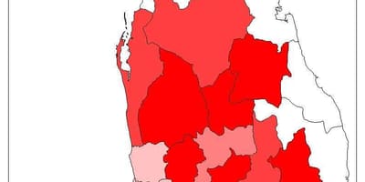 Sri Lankan väestöstä kartta